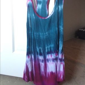 Tie dye tank, silk